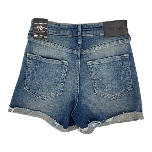 True Religion Jennie Curvy High Rise Denim Shorts Size 25 NWT $119 MSRP - Picture 9 of 9